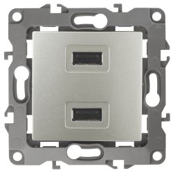 12-4110-15 ЭРА Устройство зарядное USB, 230В/5В-2100мА, IP20, Эра12, перламутр | Эра 12