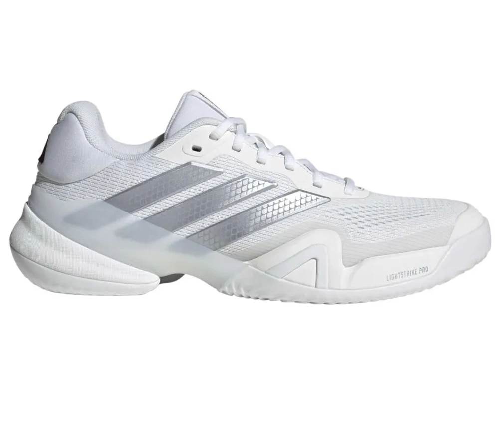 Теннисные кроссовки Adidas Barricade 14 M - cloud white/tech grey metallic/maroon