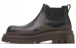 Bottega Veneta Tire Chelsea Leather Patchwork Ankle Length Chelsea Boots 5.5cm Men"s Black