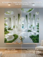 Фотообои 3D арки зелень море для зала