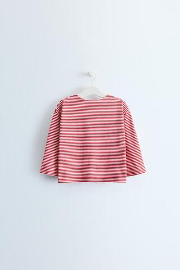 ZARA TIMELESS — ФУТБОЛКА В ПОЛОСКУ, БЕЛЫЙ/КРАСНЫЙ