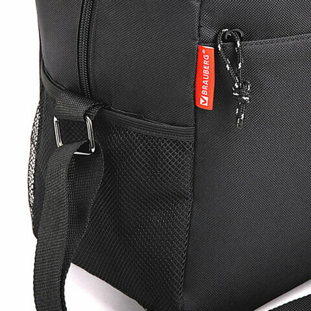 Сумка спортивная BRAUBERG MOVE, черная, 45x30x20 см, 271689