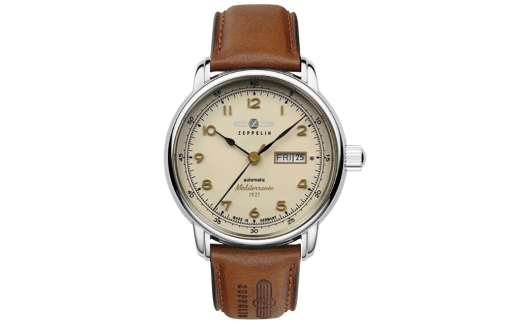 ZEPPELIN Automatic Mechanical Movement 50 meter Water Resistance Men"s Watches Watch Yellow Watch Dial