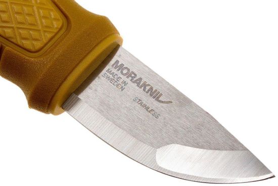 Нож Morakniv Eldris, нержавеющая сталь, цвет желтый, с ножнами, 12650