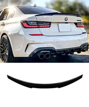 Спойлер M4 Style BMW 3-series G20 2019-2026 чёрный глянец