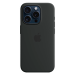 Силиконовый чехол с поддержкой MagSafe Apple Silicone Case для iPhone 15 Pro, Black (Черный)