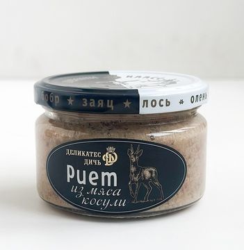 Риет из мяса косули с грушей и мягким сыром 0,200