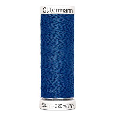 01 Нить Sew-All 100/200 м для всех материалов, 100% полиэстер Gutermann 748277 (214 т.лазурный)