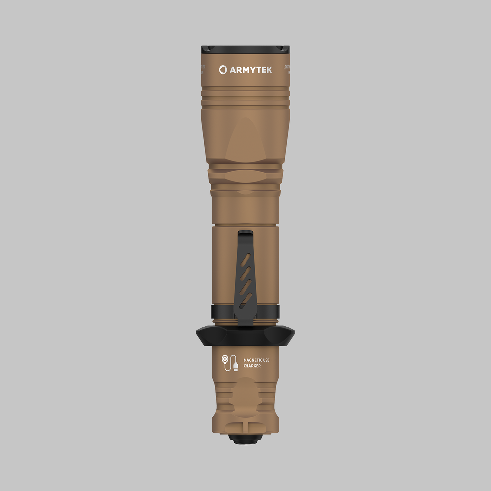 Тактический фонарь Armytek Dobermann Pro Magnet USB Sand (теплый свет)