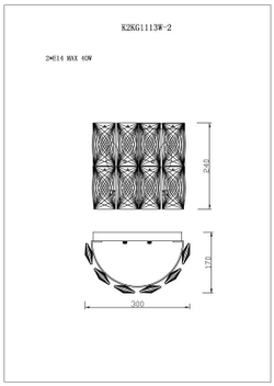 Бра с кристаллами Garda Decor K2KG1113W-2