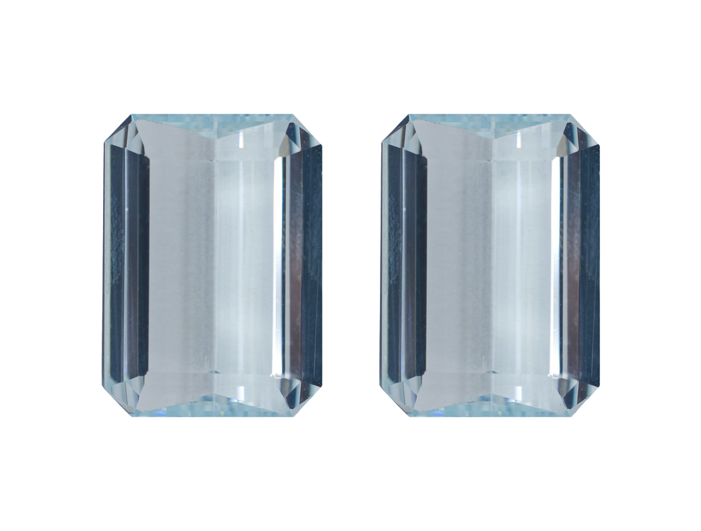 Аквамарин пара (октагон 24.04 ct)