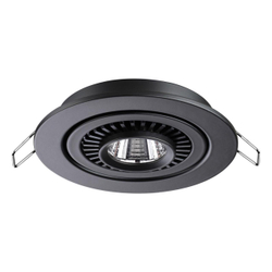 358816 SPOT NT21 530 черный Светильник встраиваемый светодиодный IP20 LED 9W 770Лм 4000K 220V GESSO