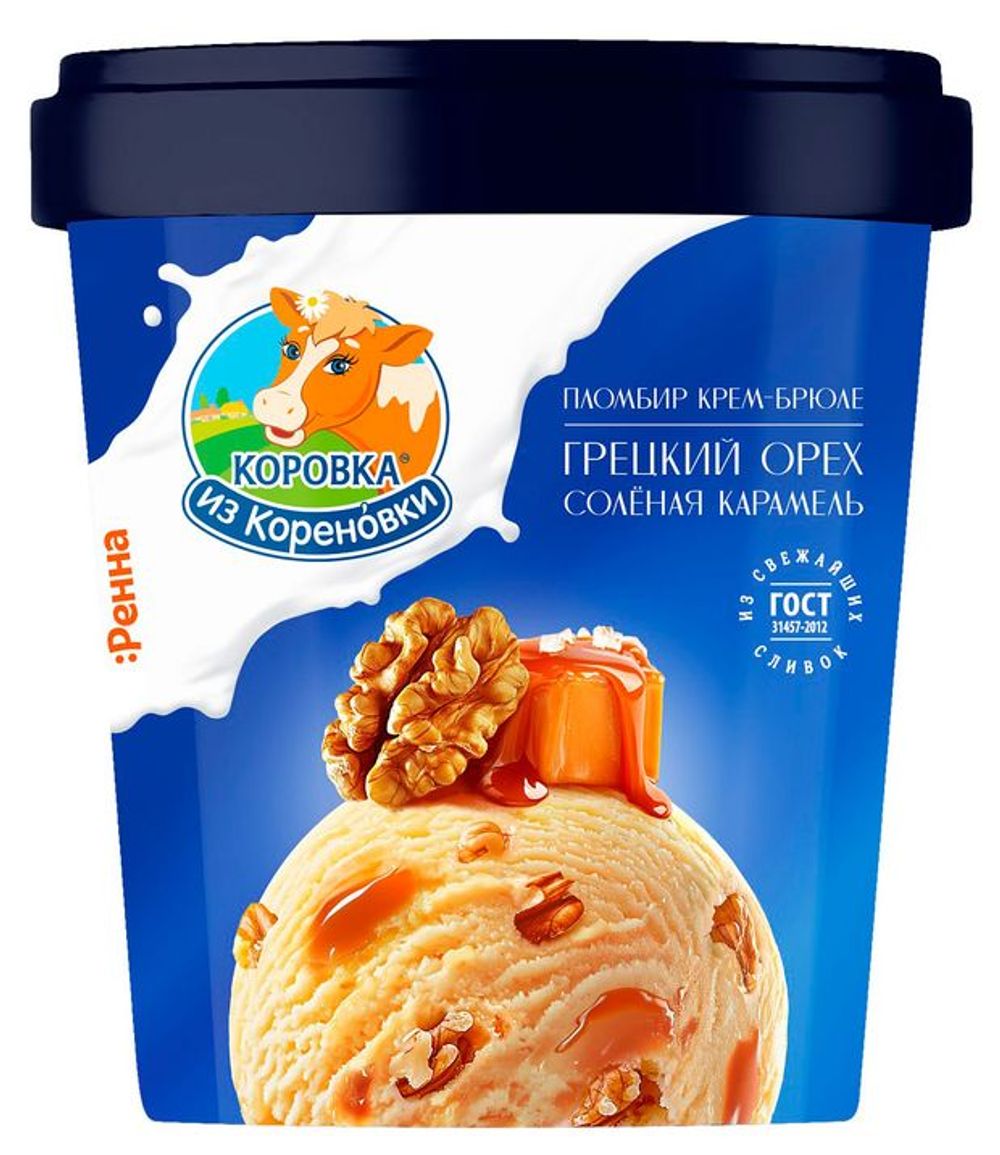 Мороженое Кореновка крем брюле сол карамель и гр орех 300г