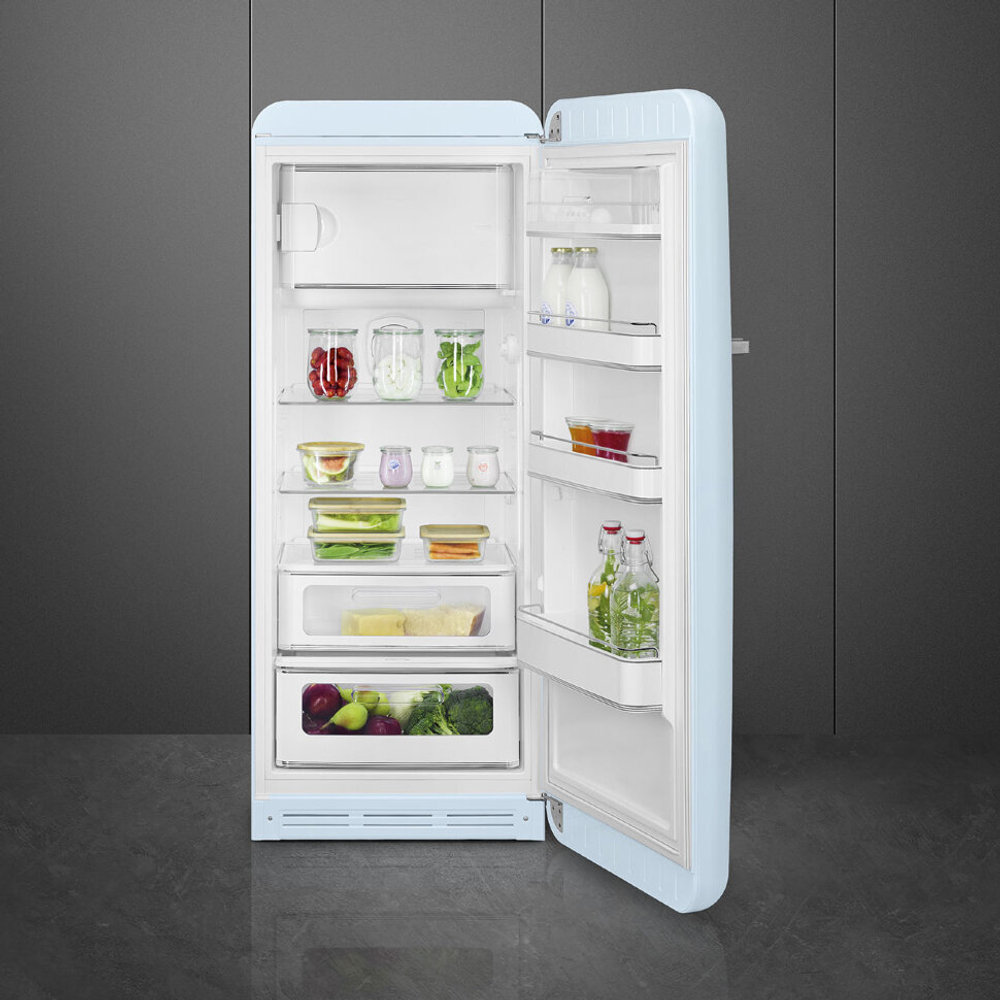 Отдельностоящий однодверный холодильник Smeg FAB28RPB5