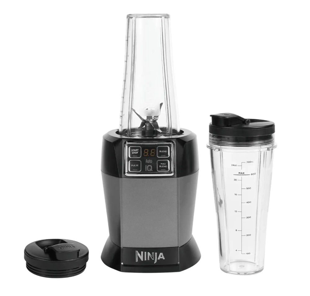 Блендер стационарный Ninja BN495EU Fitness черный/серый