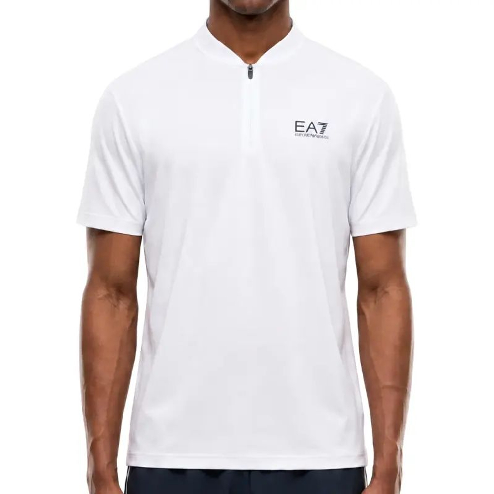 Мужское теннисное поло EA7 Man Jersey - white
