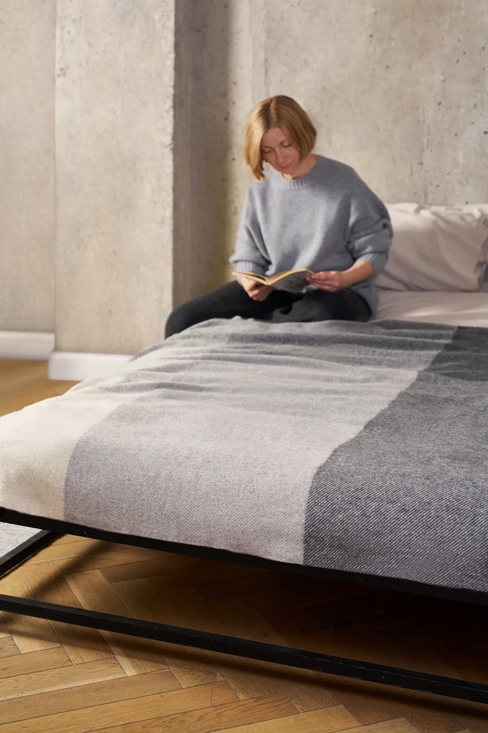 Плед Luxberry Woolen Серо-графитовый