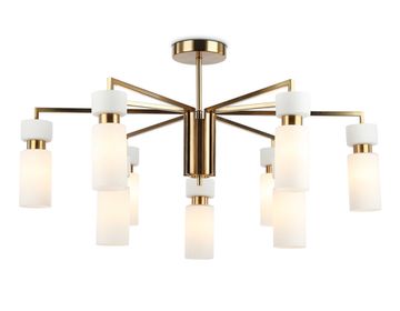 Люстра на штанге 9*E14 LH56128/9 BS/FR латунь/белый матовый High Light Modern Ambrella
