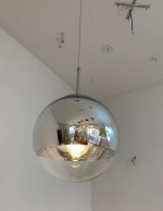 Pendant design lamp Mirror Ball by Tom Dixon (Silver)