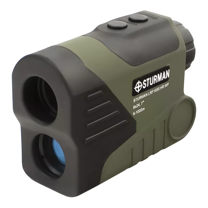 Дальномер лазерный STURMAN LRF 1000 HR WP - вид спереди и сбоку, линзы объектива