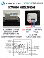 Умный терморегулятор/термостат для тёплого пола NEURACUBE 16A/3500Вт (Работает с ewelink)
