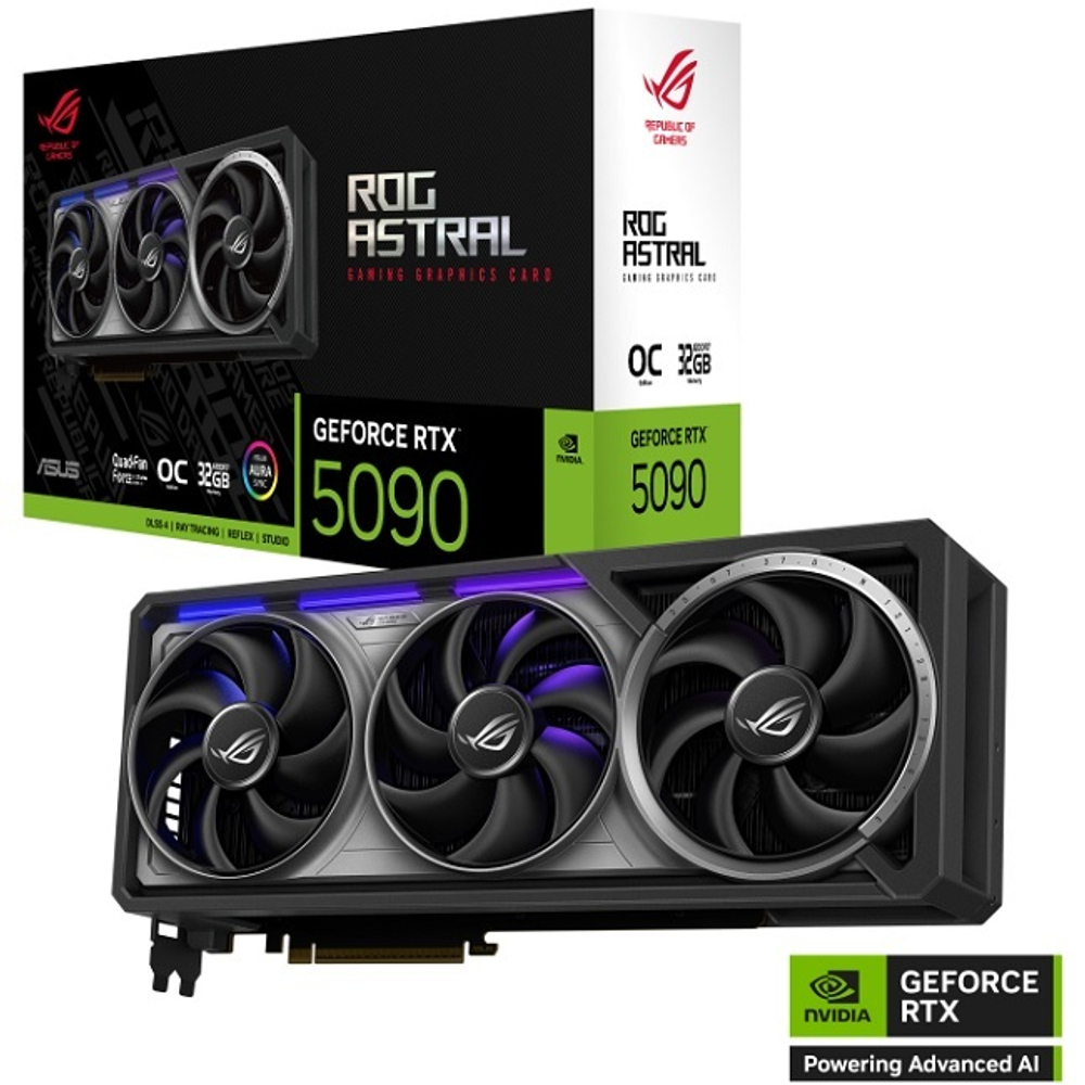 Видеокарта ASUS GeForce RTX 5090 ROG ASTRAL GAMING OC 32GB (ROG-ASTRAL-RTX5090-O32G-GAMING), (90YV0LW0-M0NA00)