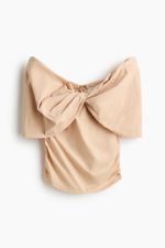 Топ с открытыми плечами и перекрутом - H&M