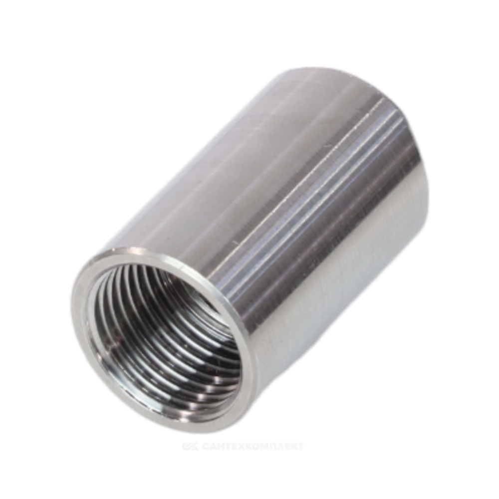 Муфта спринклерная приварная сталь Ду 15 1/2" L=40 мм с фрезеровкой ASTRA