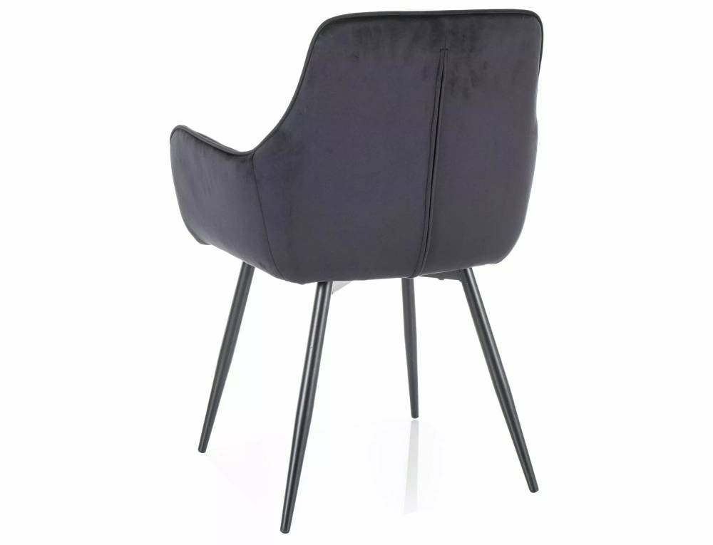 Стул SIGNAL FIG Velvet Bluvel 19 черный/черный