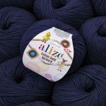 Пряжа Alize (Ализе) Cotton Gold Hobby New / уп.10 мот. по 50 г, 165 м, 58 темно-синий