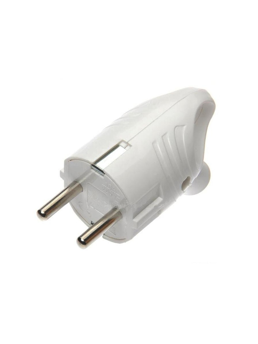 Вилка электрическая с заземл. с кольцом (ушком) 16А 250В IP20 бел. TOKOV ELECTRIC TKL-PLUZR-C01