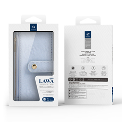 Чехол кошелек из кожи светло-синего цвета для Samsung Galaxy S26 Ultra, серия Lawa Series от Dux Ducis