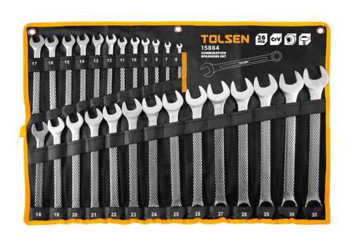 TOLSEN (TT15884) Набор комбинированных ключей, 6-32 мм, 26 предметов