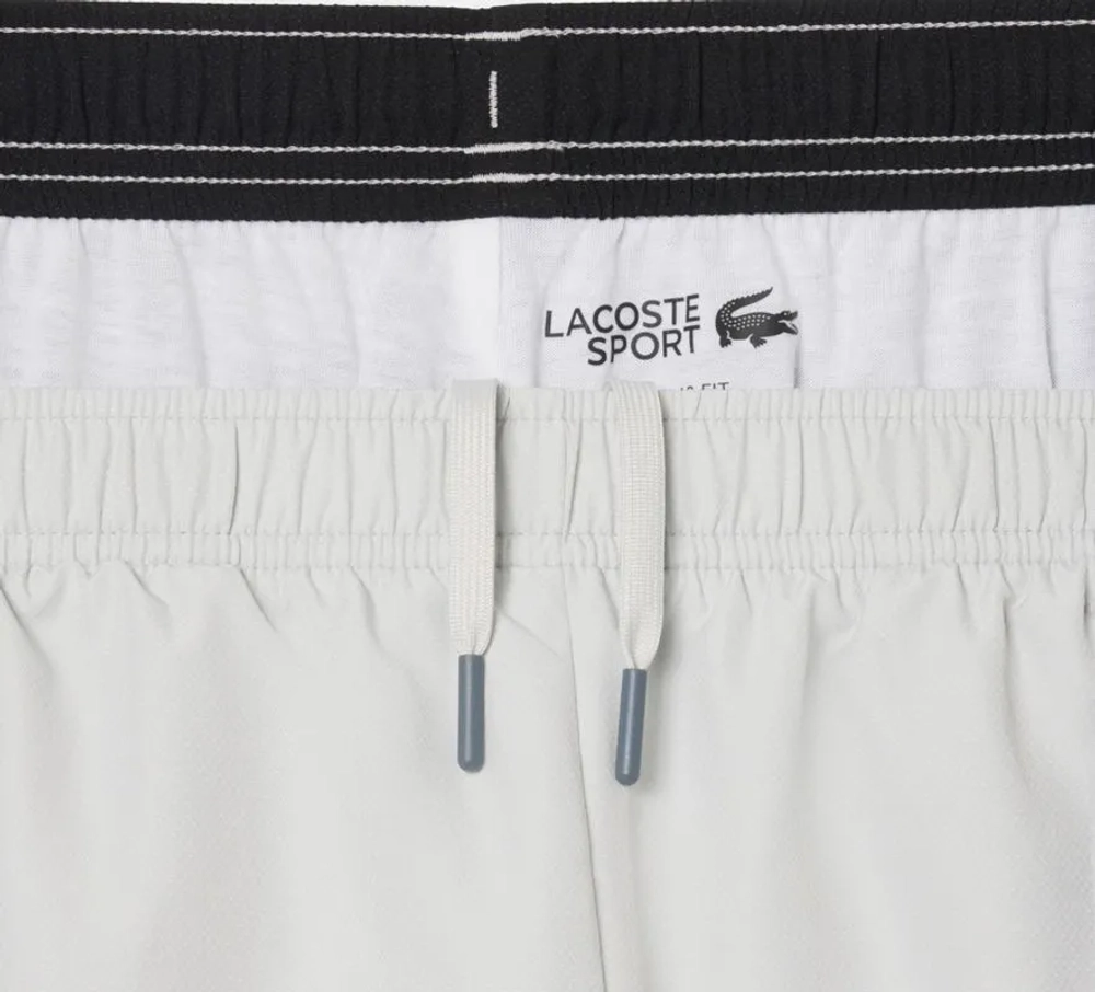 Мужские теннисные штаны Lacoste Sport Colour Block - grey/black/grey