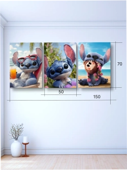 Картина Отпуск Стича модульная 50x70см 3шт.