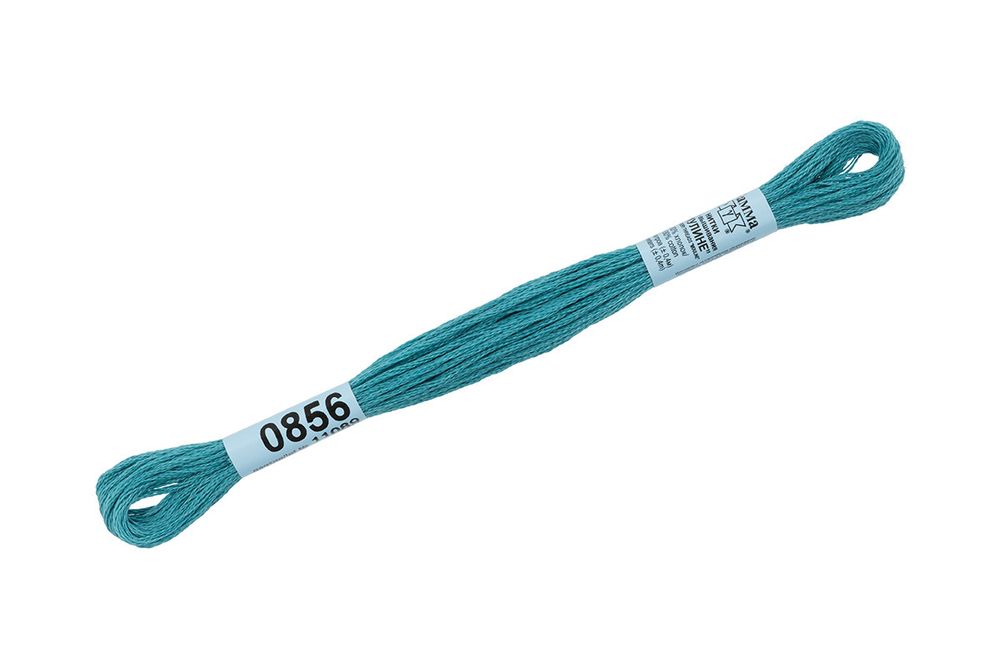 Мулине Gamma 100% хлопок, цв.0856 мор.волна, 24 мотка по 8 метров, 431562111
