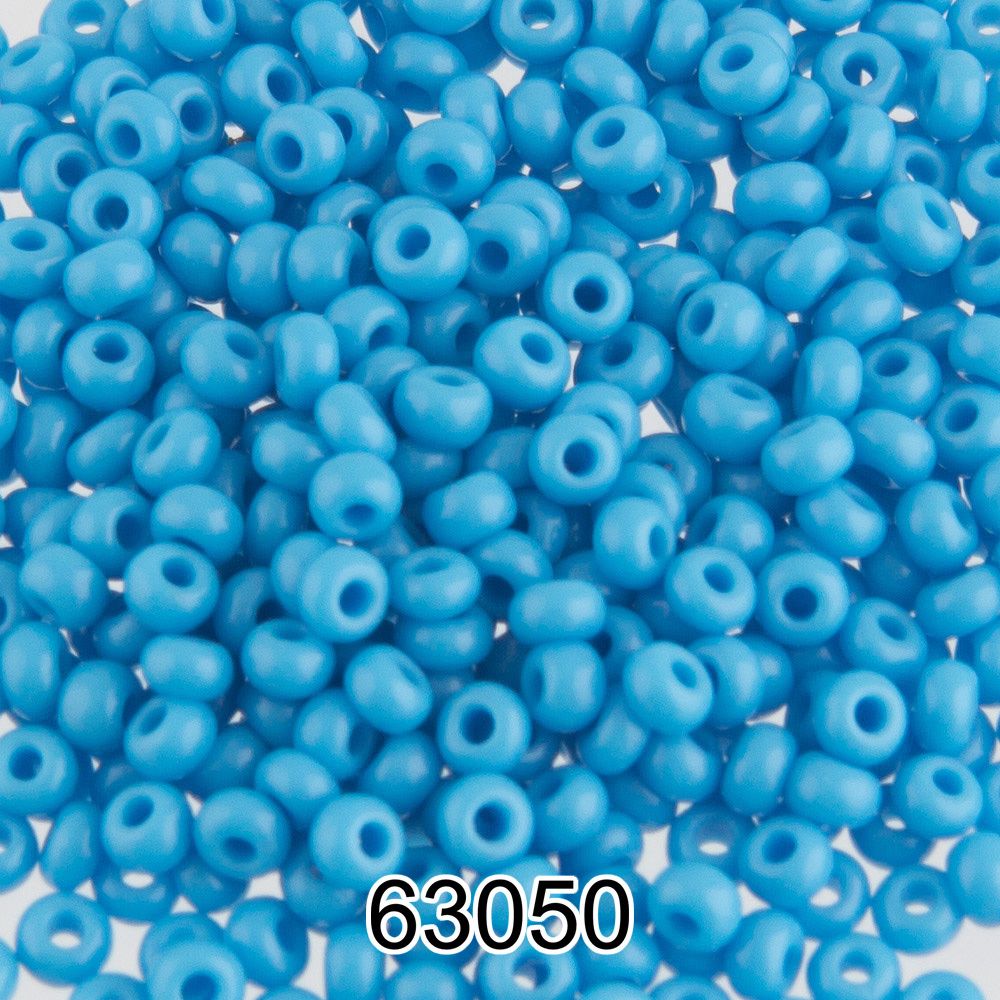 Бисер Preciosa 10/0 (2.3 мм), 500 г, 63050 (Ф123) т.голубой
