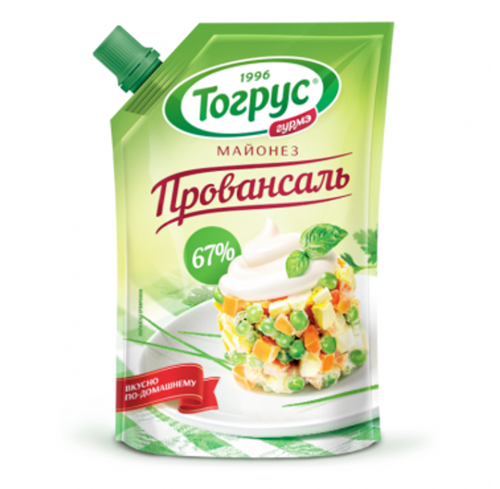 Майонез ТМ Тогрус ГУРМЭ Провансаль жир 67% 720г дой-пак