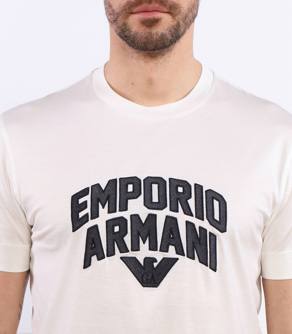 футболка Emporio Armani - кремовый(3R1TBF 1JUVZ)