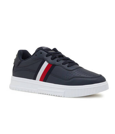 Кожаные кроссовки supercup stripes Tommy Hilfiger - темно-синий(FM0FM04824)