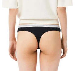 Спортивные трусы Lacoste Elastic Cotton Thongs 3P - lyse/burgundy/black