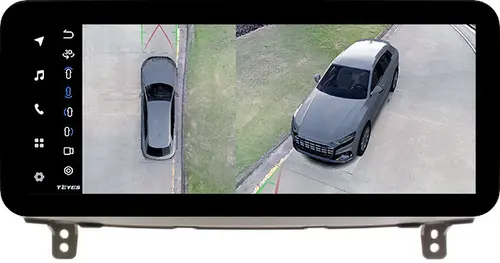 Магнитола для Toyota Mark II 110 2000-2004 (наверх, климат на ШГУ) - Teyes LUX ONE 360 монитор 12.3" 2K QLED на Android 10, Быстрая, CarPlay, 4G SIM-слот, 4 камеры в комплекте