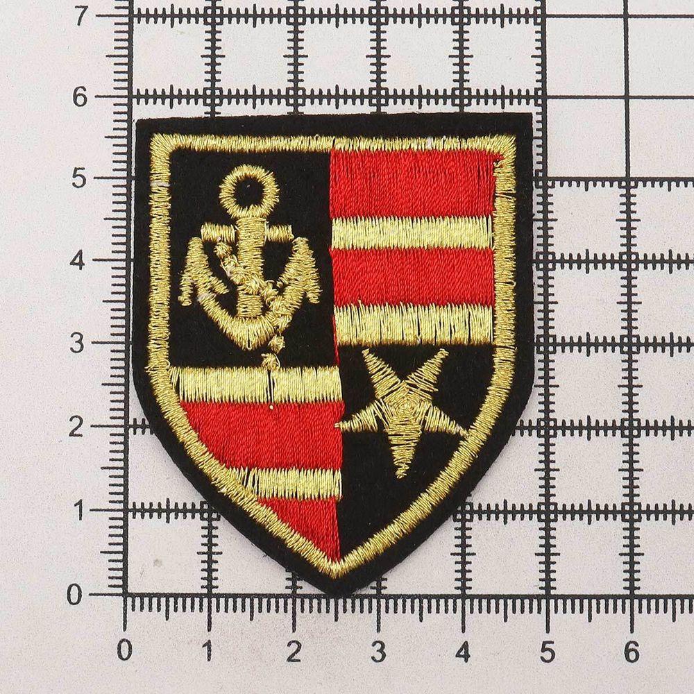 Аппликация термоклеевая Шеврон военно-морской, 50х57 мм, LA356