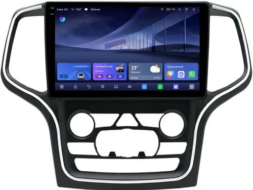 Магнитола для Jeep Grand Cherokee WK2 2013-2021 (взамен 8.4" экрана) - Kuberg QLed+2K, Android 14, TS105, Быстрейшая, CarPlay, SIM-слот