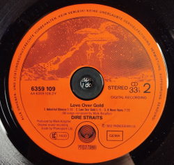 Винтажная виниловая пластинка LP Dire Straits Love Over Gold (Germany 1982) Industrial Disease