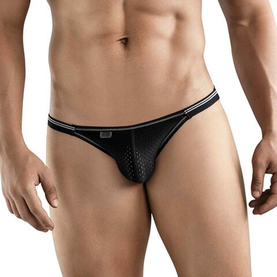 Черные перфорированные трусы-слипы Clever Esencial Brief Slip