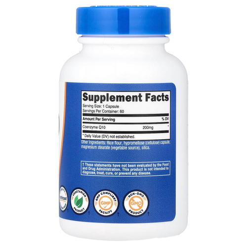 Nutricost, коэнзимQ10, 200 мг, 60 капсул