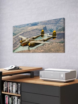 Картина на стену "Lockheed P-38", 80х40 см