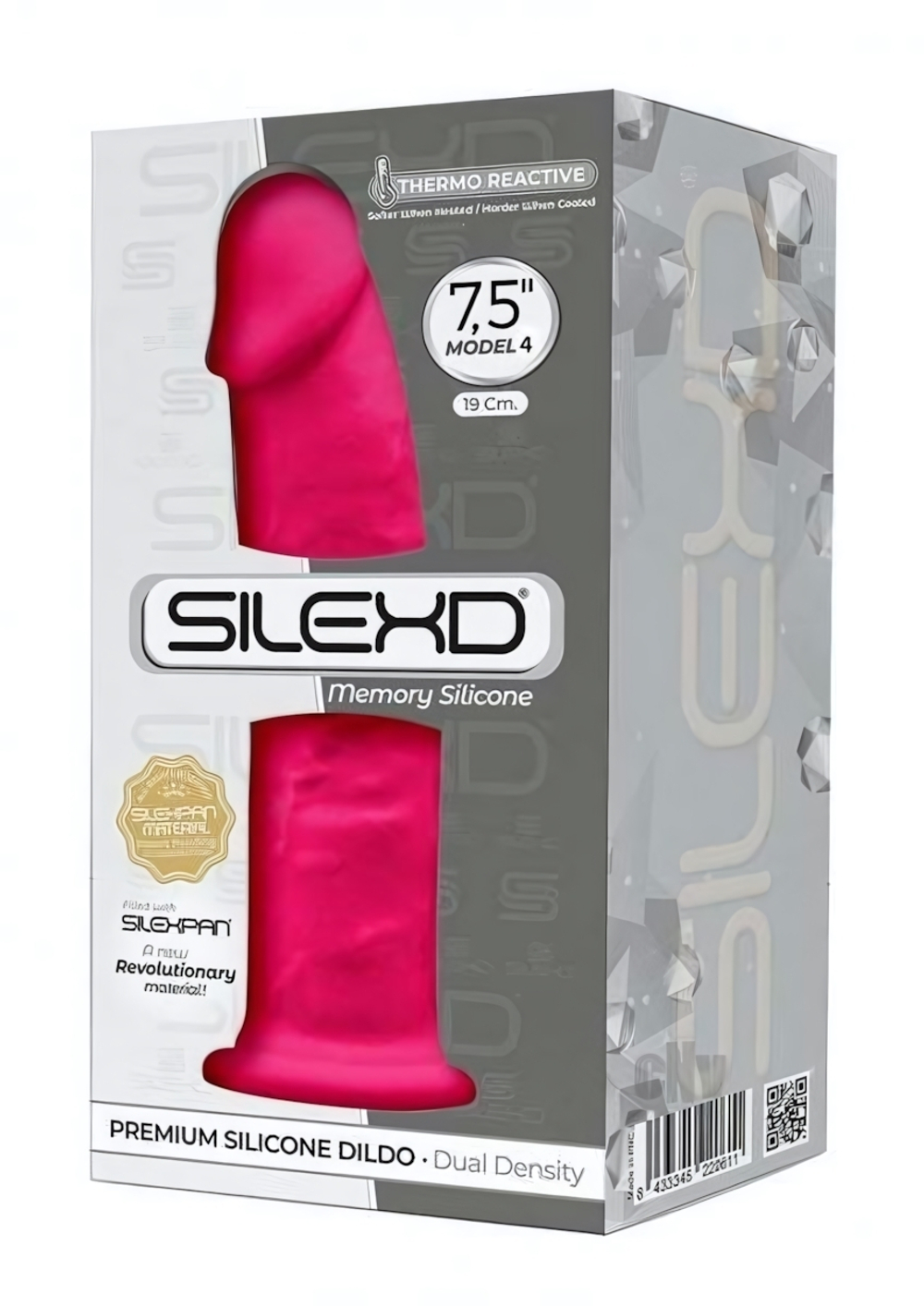 Розовый фаллоимитатор SILEXD Model 4 - 19 см. (Цвет: розовый)