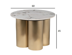 Стол журнальный 60x45см Garda Decor белый керамогранит